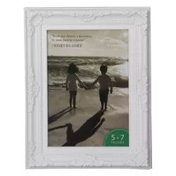 Northlight 8.5" Classical Rectangular 5" x 7" Photo Picture Frame - White