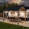Mondawe 10 x 12 ft. Wooden Gazebo Cedar Framed Gazebo,Patio Steel Hardtop Gazebo with Galvanized Steel Gable Hardtop Roof - 2 of 4