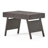 Lyngins Faux Rattan Outdoor End Table, 24" Wide Wicker Accent Table for Patio or Garden Use, Patio End Table, Outdoor Side Table - 4 of 4