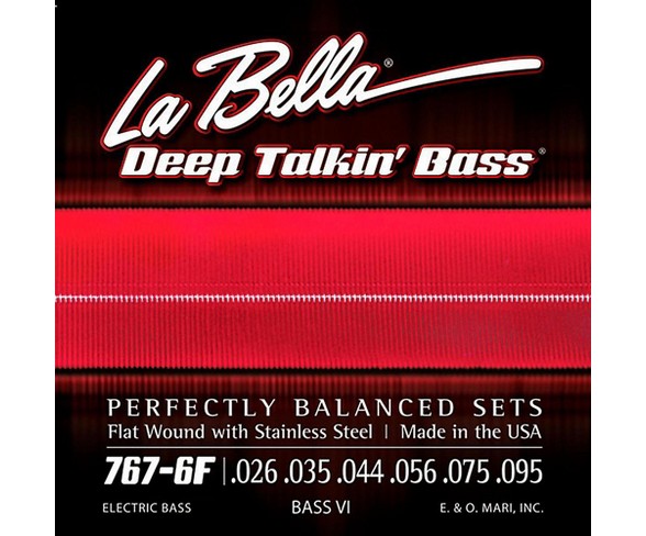 LaBella 767-6F Flat Wound 6-String Bass VI Strings