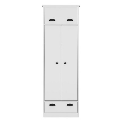 NicBex 70.47"H Armoire Wardrobe Closet Storage Cabinet with Double Doors & Shelves & Drawer for Bedroom