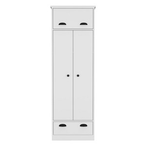 NicBex 70.47"H Armoire Wardrobe Closet Storage Cabinet with Double Doors & Shelves & Drawer for Bedroom - 1 of 4