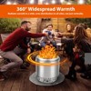 Orieon 16.5-Inch Portable Fire Pit with Stand, Low Smoke Stainless Steel Wood Burning Fireplace with Ash Pan & Handle. - 2 of 4