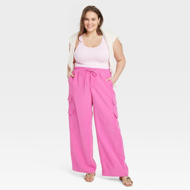 Women's High-Rise Wide Leg Cargo Pants - A New Day™, 3 of 10