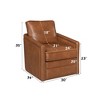 Leather Aire Swivel Glider Chair, Plush Pocket Coil Accent Chair with 180¡ã Rotation - 2 of 4