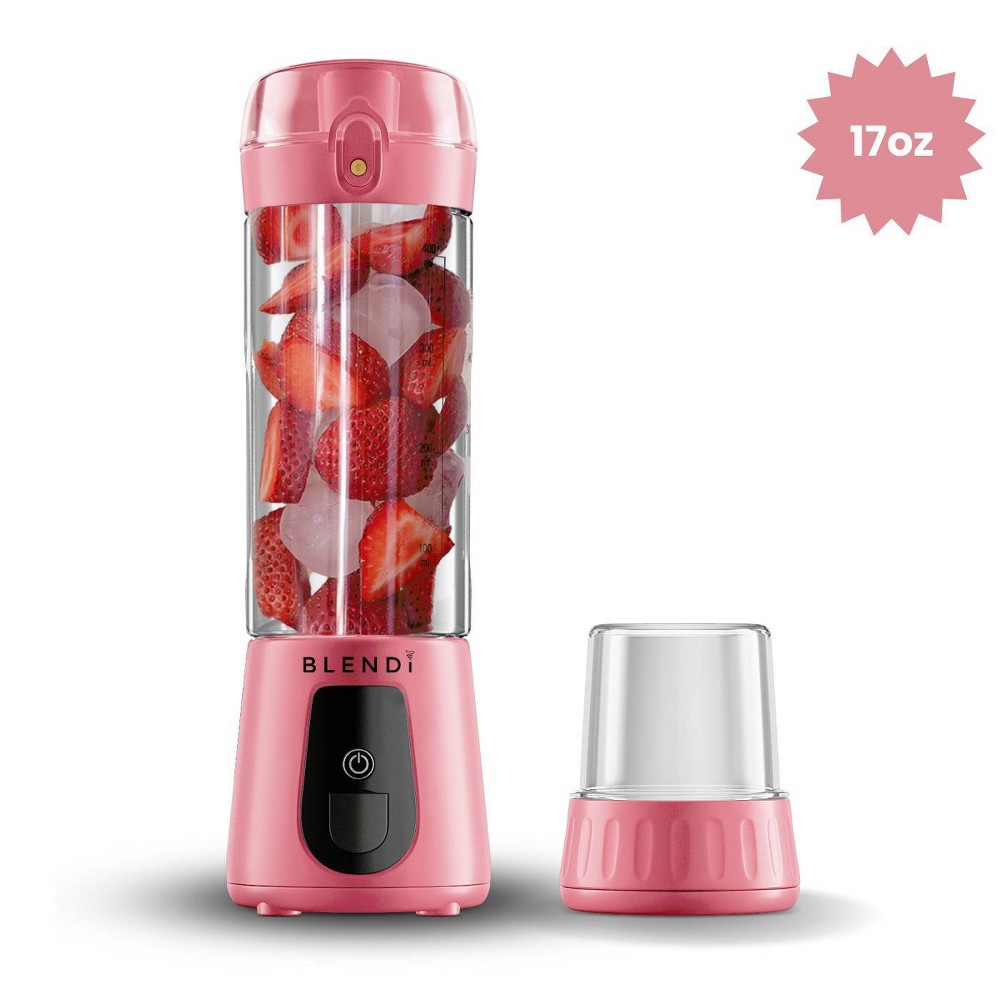 Photos - Mixer BLENDI Pro+ Portable Blender Pink: 17oz Personal Blender, 120W, 2 Speeds, Stainless Steel & Plastic, Hand Wash