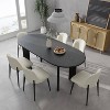 Dovelina 67" Dining Table Modern Wood Kitchen Table Dining Room Table for 6 People - Black - 3 of 4