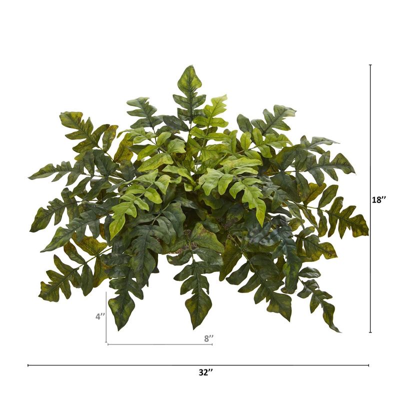 Nearly Natural 32-in Holly Fern Artificial Ledge Plant, 2 of 3