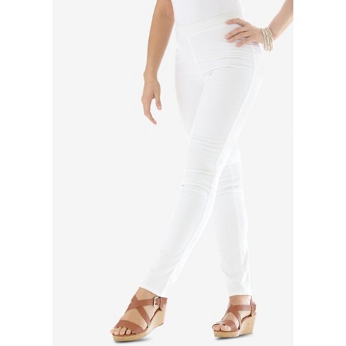 Jessica London Women's Plus Size Straight Leg Stretch Denim Jeggings, 16 -  White : Target