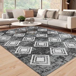 Area Rug Moroccan Soft Rug Modern Geometric Rug for Bedroom Living Room Kitchen Dining Room Rugs - 1 of 4