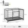 FURNIinspire Pet Crates And Houses Folding Metal Dog Cage With Removable Tray, Indoor Outdoor Pet House With Locking Wheels, Black, 30"*49.25"*32" - 3 of 4