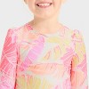 Toddler Girls' Long Sleeve Ruffle Rashguard Tankini Swim Set - Cat & Jack™ - 3 of 3