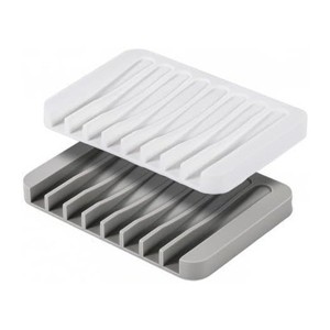Aoibox 2-Pack Self-Draining Soap Dishes for Bathroom Sink, Premium Silicone Soap Holder, Keep Soap Bars Dry & Clean, Non-Slip Design for Kitchen - 1 of 4