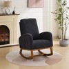 NicBex Polyester Glider Rocking Chair,Upholstered Nursery Rocking Chairs with High Backrest,Modern Rocking Chair,Nursing Chair for Bedroom - 4 of 4
