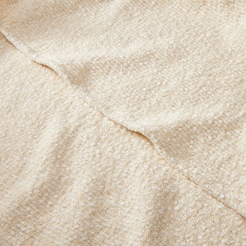Textured Knit Throw Blanket with Corner Tassels Cream/Natural - Hearth &#38; Hand&#8482; with Magnolia, 4 of 5