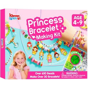 Klever Kits Jewelry Making Kit for Kids- Princess Themed Bracelet Making Kit, Arts and Crafts, DIY Art Kit, Christmas Birthday Gift for Girls Age 4-9 - 1 of 4