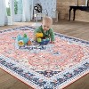 Washable Area Rug for Living Room, Bedroom, Dining, Vintage, Non-Slip, Stain-Resistant - 4 of 4