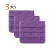 Allegra K Women's 3 Hook 3 Row Stretchy Bra Strap Extenders Hooks Bra Band - 2 of 4