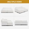 Karl Home |90'' W Off-white Corduroy Modular Cloud Couch Sleeper Sofa - 4 of 4
