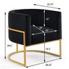 CAVINAS Modern Velvet Upholstered Accent Chair with Curved Backrest and Golden Metal Frame, for Living Room and Bedroom - 4 of 4