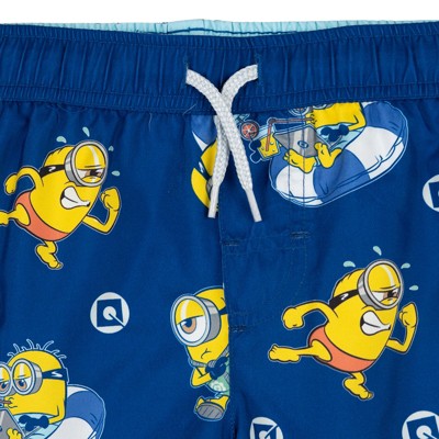 Minions Big Boys Rash Guard and Swim Trunks UPF 50+ Outfit Set Blue 8 — фото 5
