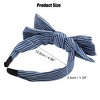 Unique Bargains Women's Double Bow Knot Fashion Stripe Pattern Headband 1.34 Inch Wide 1 Pc - 4 of 4