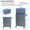 Detachable 3-Drawer Rolling Tool Organizer - Blue Gray, Heavy-Duty, for Garage/Workshop/Factory - 3 of 4