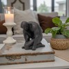 Modern Resin Sculpture - Black Polyresin Kneeling Figure Decor for Home, Office, Bedroom & Living Room - 16" Black - 3 of 4
