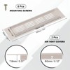 Unique Bargains Aluminum Alloy Cabinet Wardrobe Shoe Closet Rectangle Louvered Ventilation Grilles 2 Pcs - 2 of 4