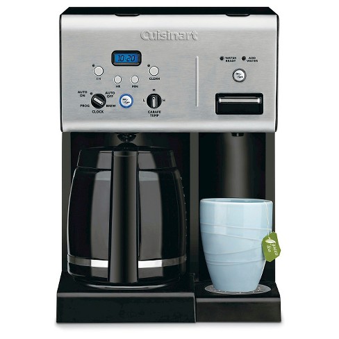 Cuisinart Coffee Plus 12 Cup Programmable Coffee Maker Hot Water System Stainless Chw 12p1 Target