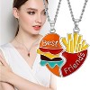 2 Pcs Friendship Pendant Necklace for Women 2-Split Best Friend Forever Necklace Funny Burger and Fries Statement Necklace Teen Girls Jewelry - 4 of 4