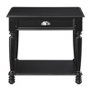 26" Wooden Classic Traditional End Table with Drawer and Bottom Shelf for Living Room - 2 of 4
