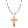 Steeltime stainless steel our father cross pendant. Color Options: Silver, Gold, Rose Gold, Black, Multi - 2 of 4