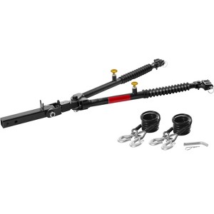VEVOR Tow Bar, 10000 lbs Towing Capacity with Ropes, Powder-Coating Alloy Steel Bumper-Mounted Universal Towing Bar, Black - 1 of 4