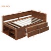 NicBex Twin Size Daybed with Storage Wooden Day Bed Frame Twin with 4 Drawers and 3 Shelves for Bedrooms - 2 of 4