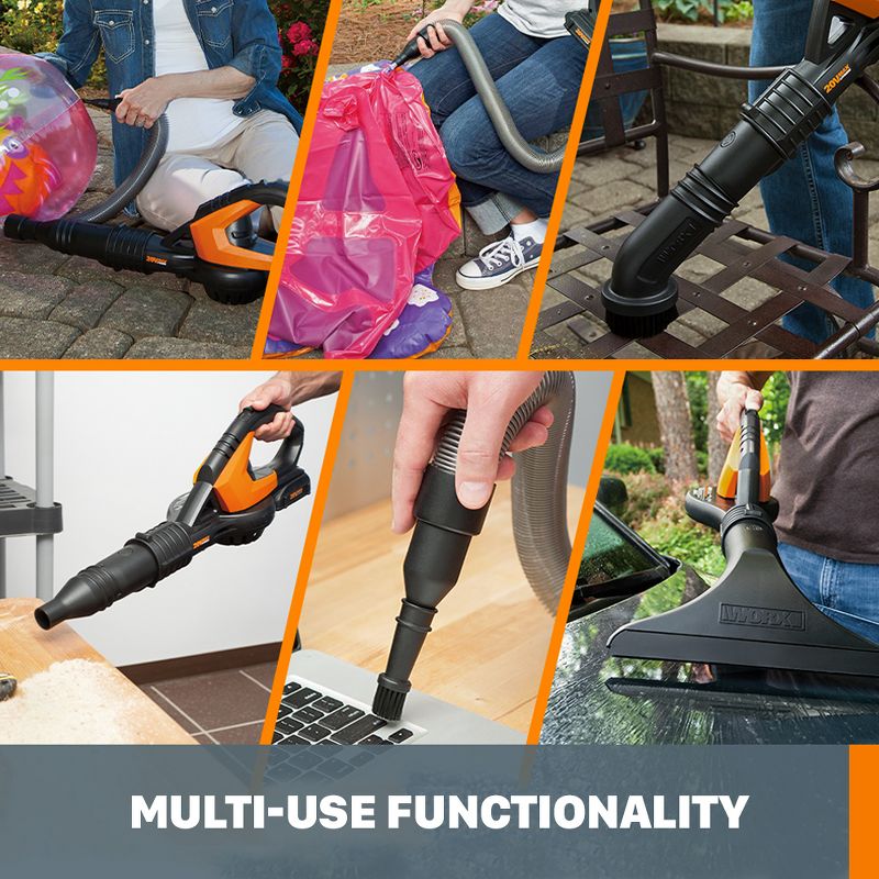 Worx WG545.9 20V Power Share AIR Cordless Leaf Blower & Sweeper (Tool Only), 4 of 10
