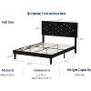 Velvet Bed Frame, Upholstered Platform Bed with Button Tufted Headboard & Under-Bed Storage Space, Sturdy Wooden Slats Support, No Box Spring Needed - 2 of 4