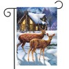 Briarwood Lane Winter Garden Flag 12x18 For Outdoor Winter Cabin Deer For Winter Garden Flag Flags For Outside - 2 of 4