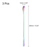 Unique Bargains Stainless Steel Cocktail Long Handle Mirror Finished Coffee Spoon 3 Pcs - 2 of 4