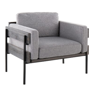 NicBex Polyester Accent Chair,Upholstered Living Room Chairs with Mid-Height Back and Wood Panel,Comfy Armchair,Accent Chairs for Living Room