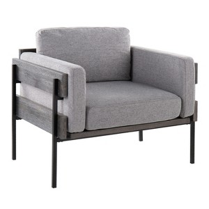 NicBex Polyester Accent Chair,Upholstered Living Room Chairs with Mid-Height Back and Wood Panel,Comfy Armchair,Accent Chairs for Living Room - 1 of 4