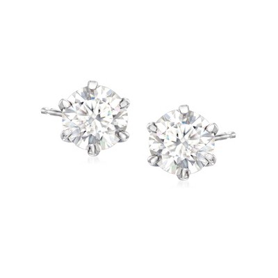 Ross-Simons 2.00 ct. t.w. Moissanite Stud Earrings in Sterling Silver