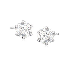 Ross-Simons 2.00 ct. t.w. Moissanite Stud Earrings in Sterling Silver - 1 of 4