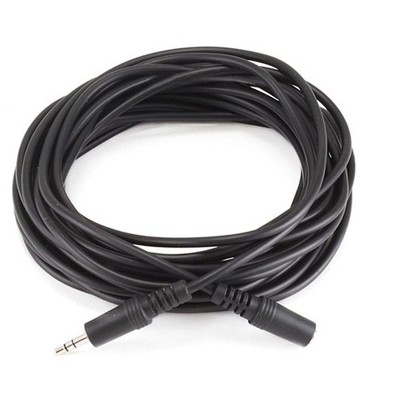 Monoprice Stereo Extension Cable - 25 Feet - Black | 3.5mm Plug/Jack Male/Female