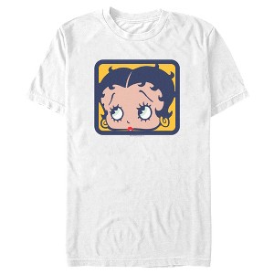 Men's Betty Boop Blue and Yellow Square T-Shirt - 1 of 4
