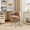 Karl Home Teddy Swivel Chair Adjustable Rolling Office Desk Chair with Wheels and  Support for Living Room brown - 2 of 4