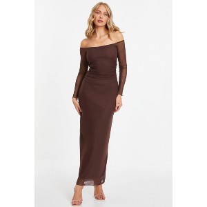 Mesh Bardot Maxi Dress - 1 of 4