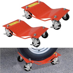 Car Dolly Heavy Duty, 6000 Lbs Capacity Wheel Dolly Car Skates with Wheels and Brakes, Tire Dolly Cart for Moving Cars, Trucks - 1 of 4