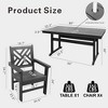 PAGED Outdoor Dining Set Fashionable Patio Dining Set with Armchairs for Terrace, Poolside, Backyard - 4 of 4
