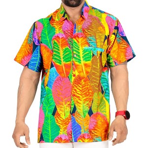 HAPPY BAY Men's Hawaiian Short Sleeve Button Down Shirt Mens Vacation Shirts Summer Beach Casual Tropical Shirts for Men Funny - 1 of 4